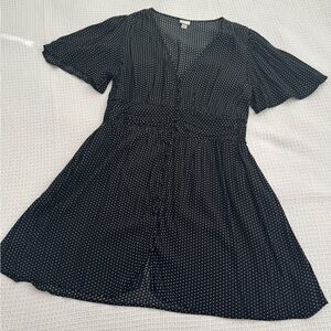 A New Day Black Polka Dot Mini Dress